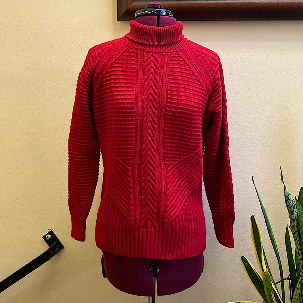 Banana Republic Red Turtleneck Sweater